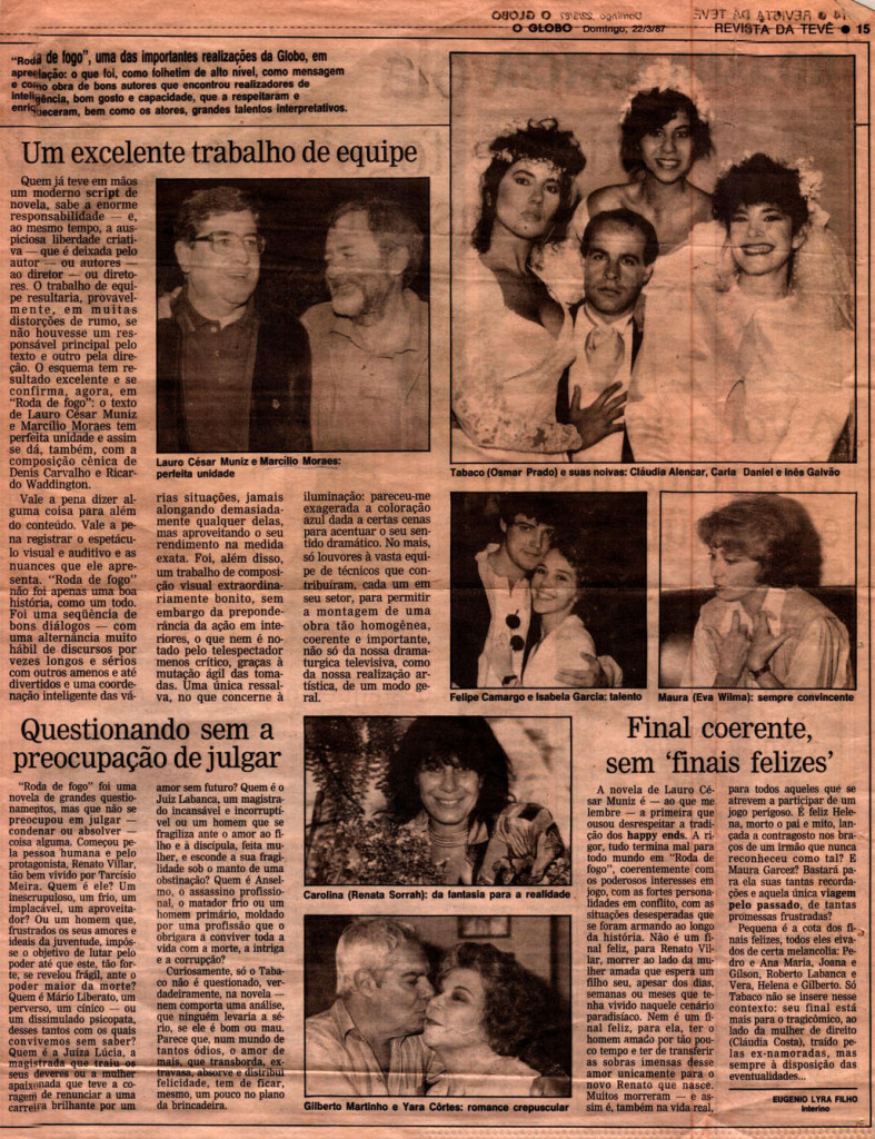 Obras_Novelas_Roda de Fogo_Clipping_O Globo_22.03.1987